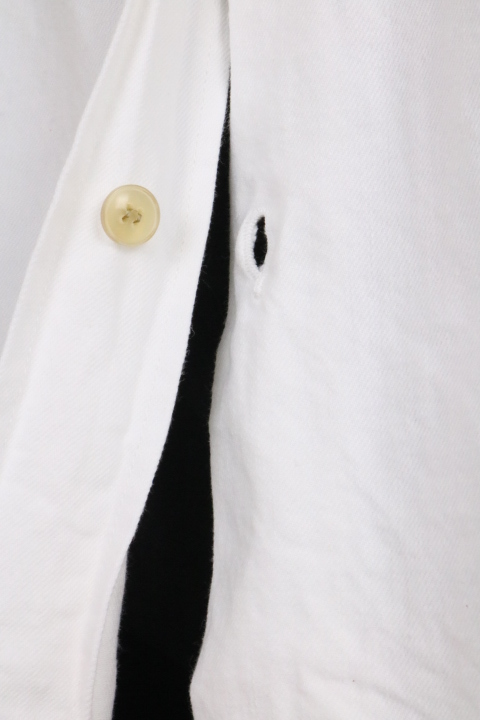 19SS【美品】☆CALEE　キャリー：デニム　ステンカラーコート　ホワイトＬ ステンカラーコート キャリー：デニム 19SS美品☆CALEE nine ジャケット 秋冬の名コンビステンカラーコート×デニムのお手本コーデ5選