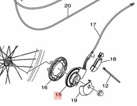 ■2016年以降 ヤマハPAS ブリヂストン 電動アシスト自転車 マグネットスピードセンサー マグネット6個タイプ■