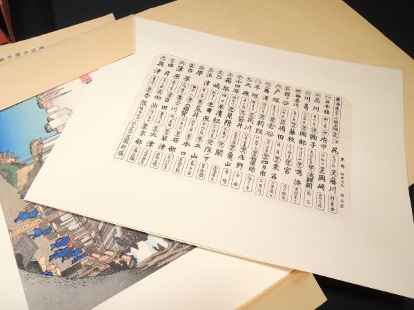 保永堂版/歌川広重 画/古法手摺木版画/東海道五十三次/全27集/55葉揃