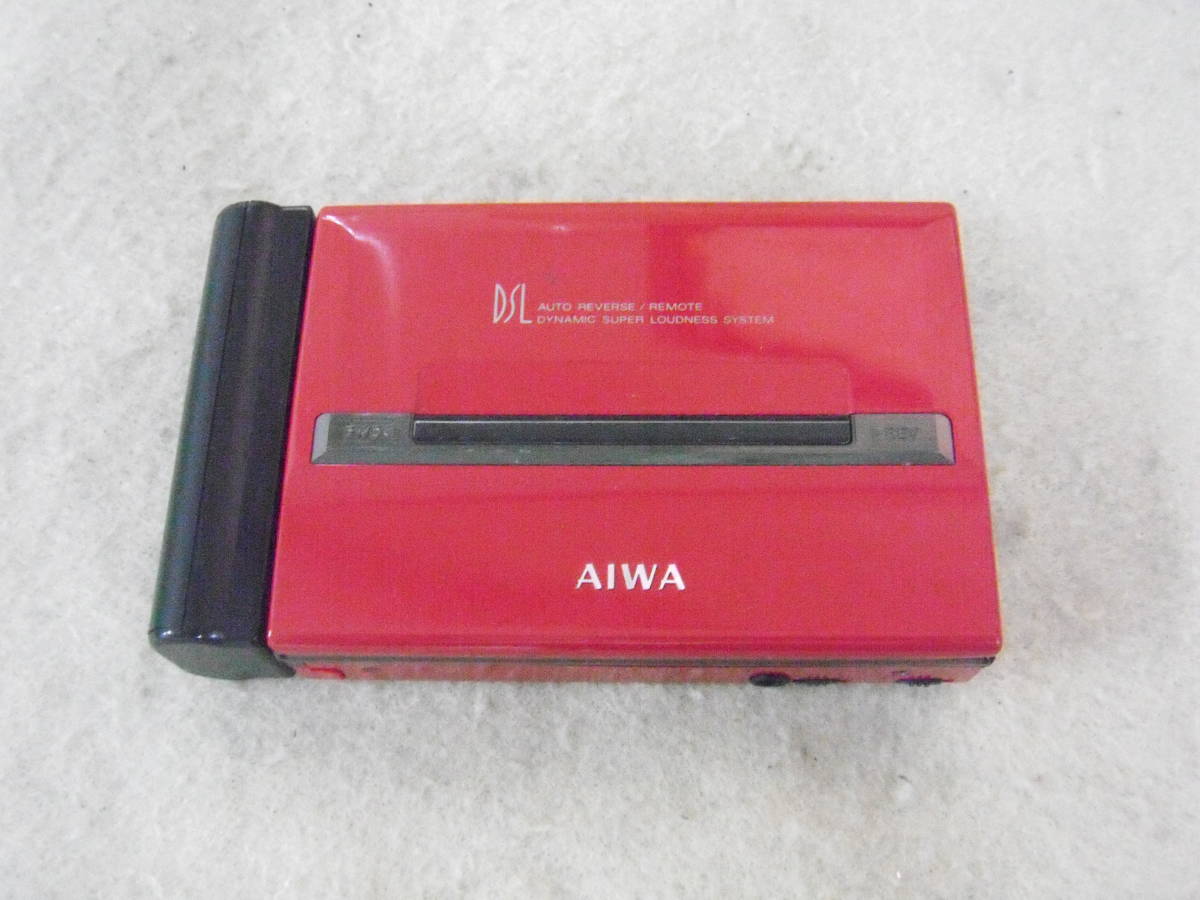 AIWA カセットプレーヤー ジャンク レッド HS-P50 KK-0607-1 AIWA