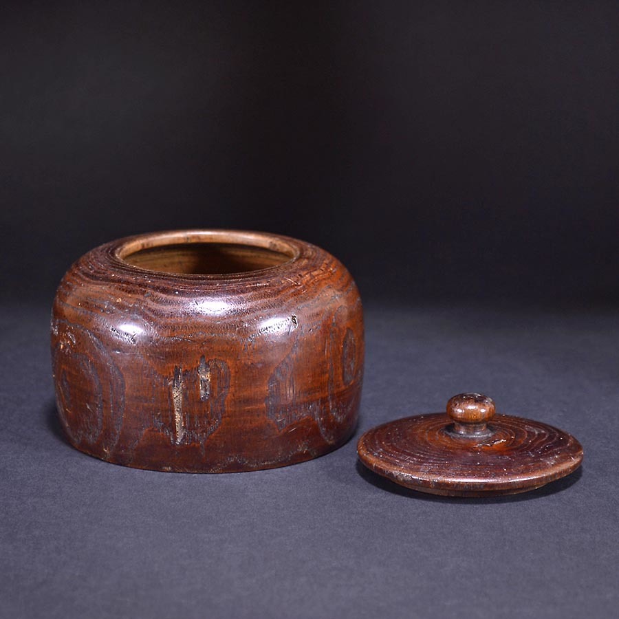 最新製品 ☆いい楽☆李朝 木製蓋物（薬壺） 【公式通販】