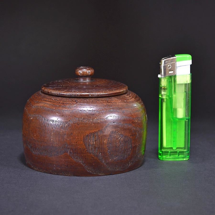 最新製品 ☆いい楽☆李朝 木製蓋物（薬壺） 【公式通販】