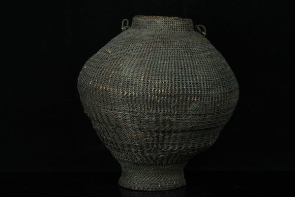 JUN041 李朝紙縒壺 朝鮮美術 古民芸 カテゴリー