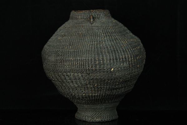 JUN041 李朝紙縒壺 朝鮮美術 古民芸 カテゴリー