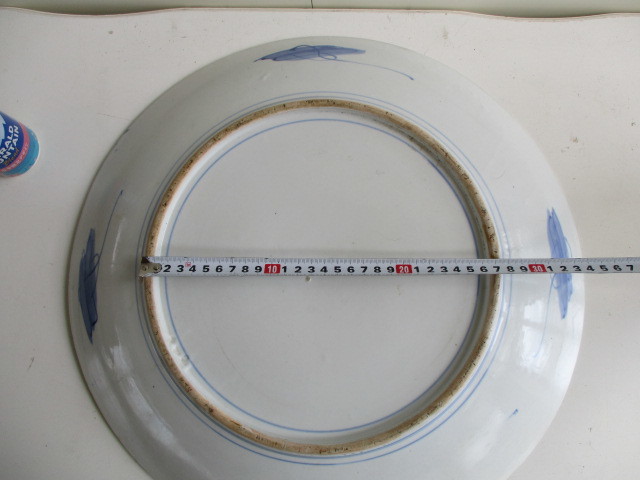 ☆伊万里☆飾り皿☆大皿☆染付☆古伊万里？☆直径約45cm☆古美術