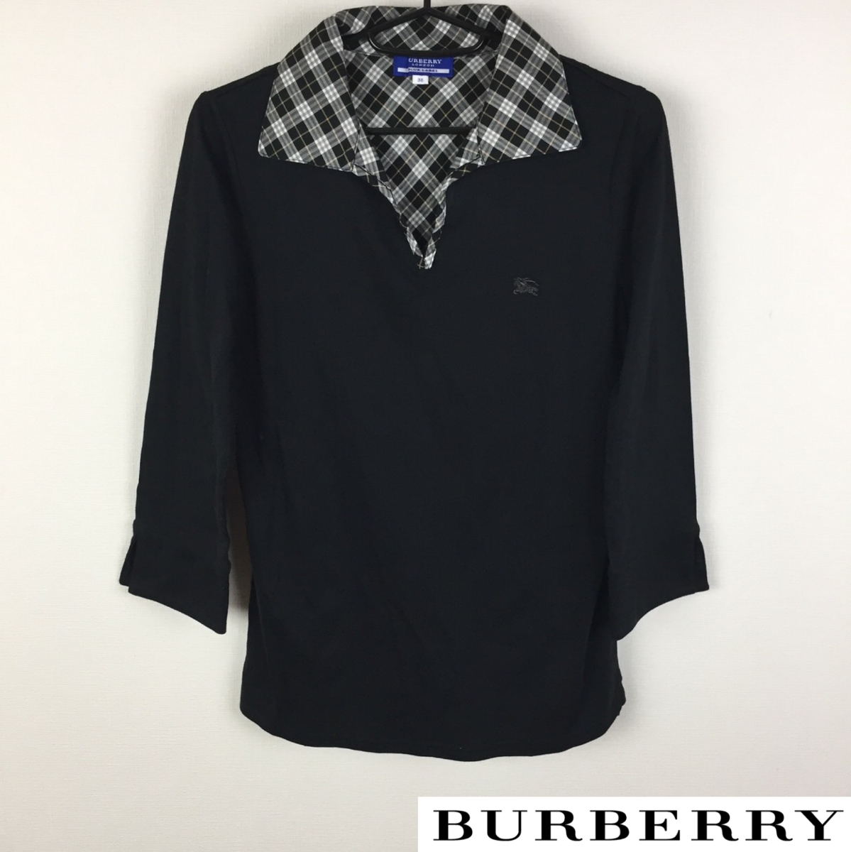 BLUE BURBERRY 七分袖 LABEL（カットソー(長袖⁄七分)）のフリマ 