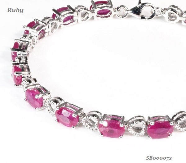 【極上】定価25万 天然 ルビー テニス ブレスレット 豪華 高級 品質保証 刻印有 [4.25ct][鑑別書付き][返金対応可] SB-72 MV951