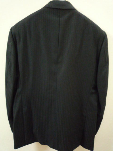 BELLUMORE ウール100% ベーシック AOKI 紺シャドーストライプスーツ