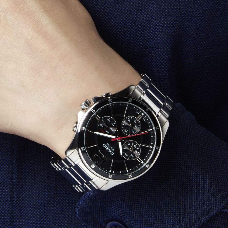 【新品正規品】カシオCASIO新作アンティークレトロクラシックメンズクロノグラフ腕時計ビジネスプレゼントギフト日本未発売50m防水_1