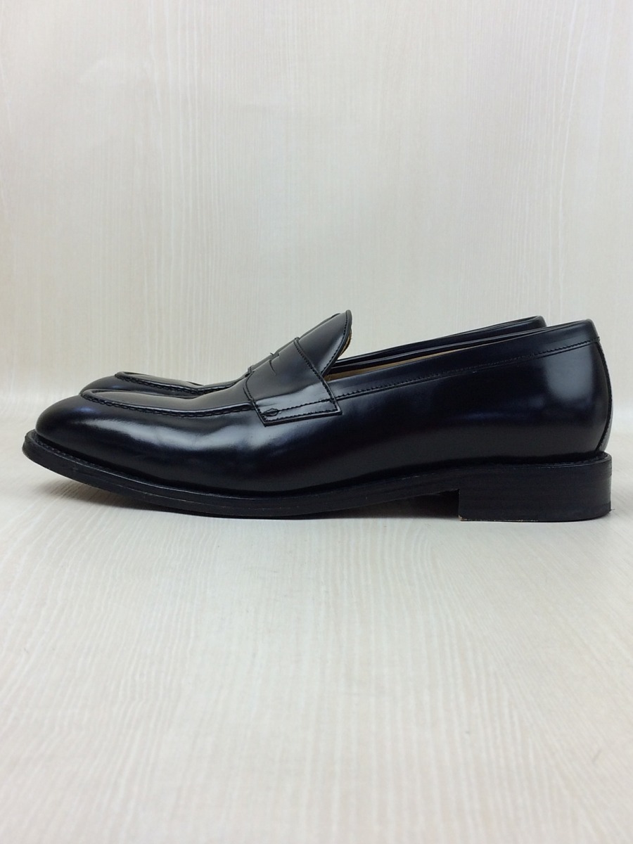 Berwick◆ローファー/UK10/BLK/セカスト/中古/レザー