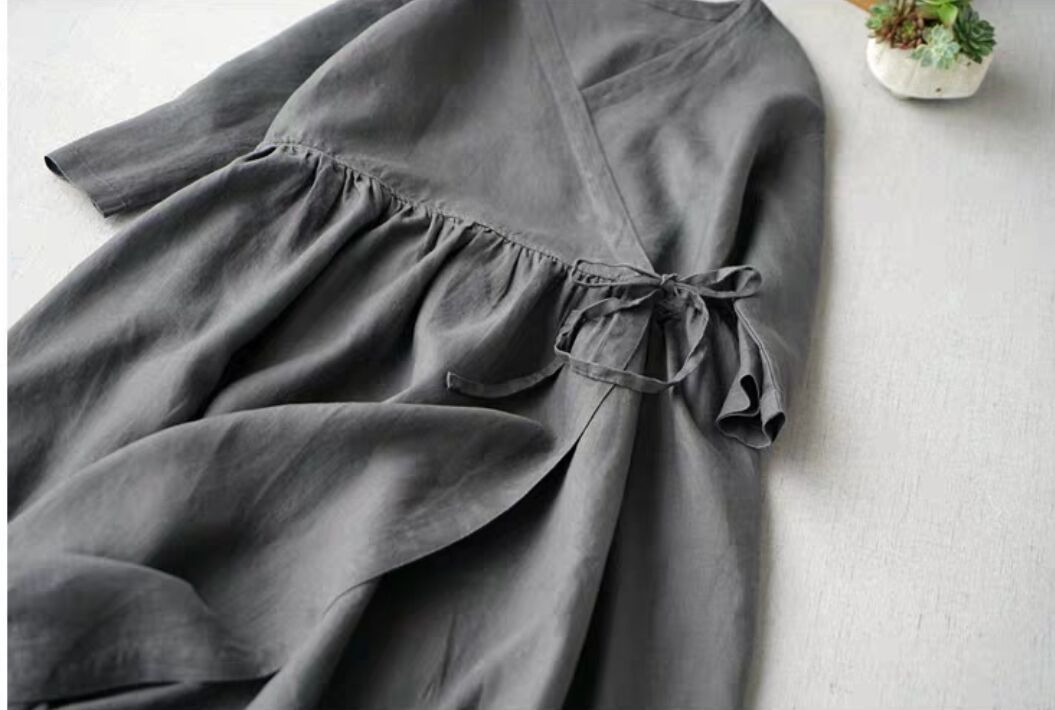 入手困難！100%リネン ストラップ レディース カーディガン 七分袖 簡素 ワンピースひざ丈スカートロングスカート スカートF_124 カーディガン レディース 一部店舗・WEB限定カラーあり》リネン混Vネックカーディガン リネン リネン100%（カーディガン・ボレロ｜トップス）：レディース UVリネンタッチカーディガン