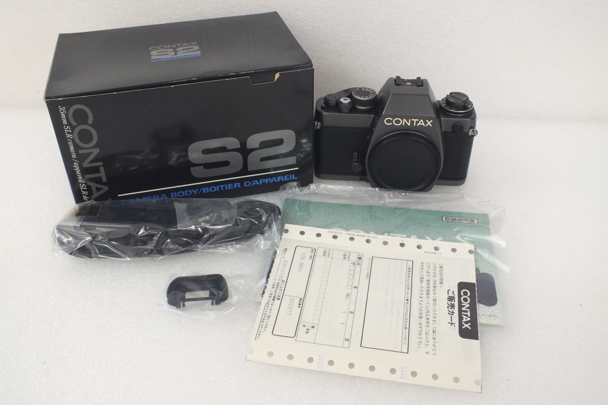 □CONTAX フィルムカメラボディ S2b コンタックス 元箱付き シャッター 