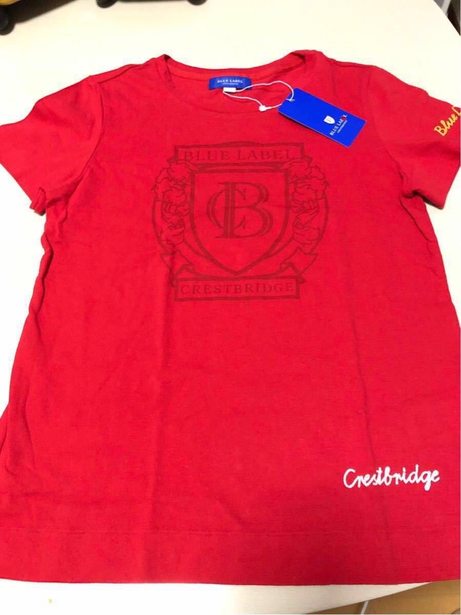 BLUELABEL CRESTBRIDGE*Tシャツ38赤 新品タグ付クレストブリッジ