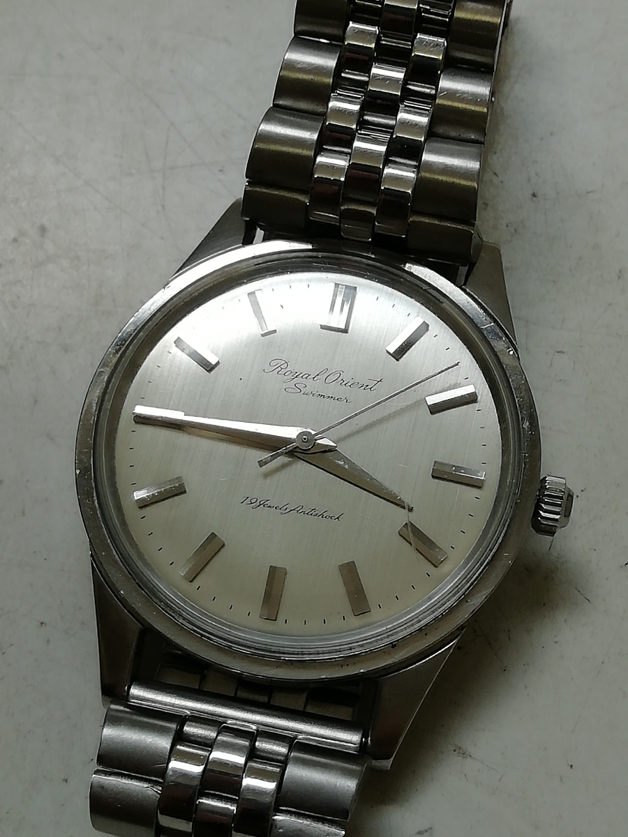 1882 Royal Orient Swimmer 19石 手巻き メンズ 腕時計 稼働品 ベルト 
