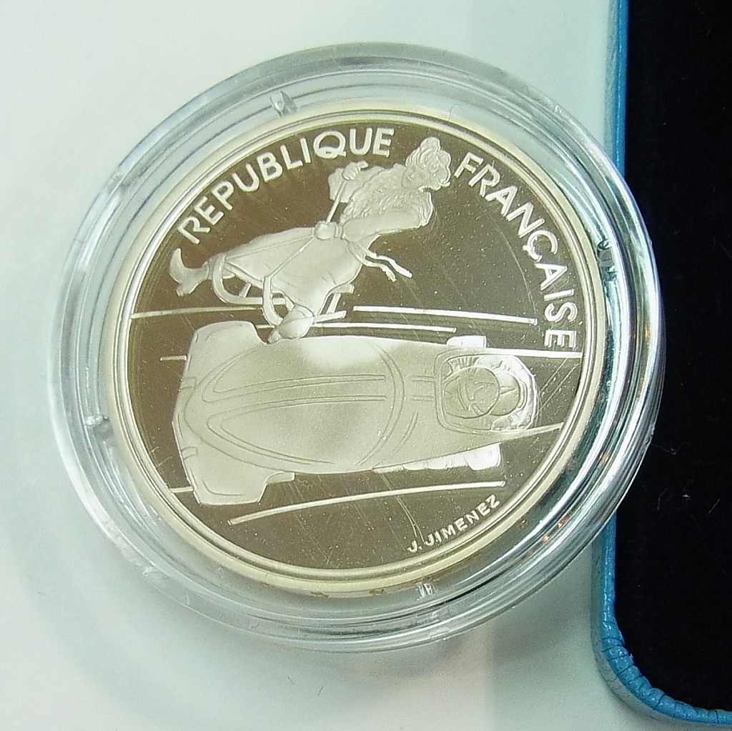 1992 アルベールビル冬季五輪 100フラン銀貨 プルーフ貨幣 フランス