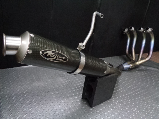 【XJR1300(RP03J)取外】☆NOJIMA ノジマ FASARM 4-1チタン/カーボンフルEX《汎用アルミステー付属》☆XJR1200にも取付可/人気マフラー！
