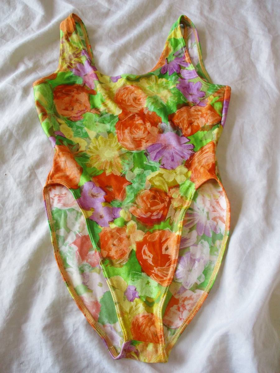 リサイクル品つるつるM チャコット超ハイレグハイカットレオタード CHACOTT エアロビインストラクター用ダンサー_5