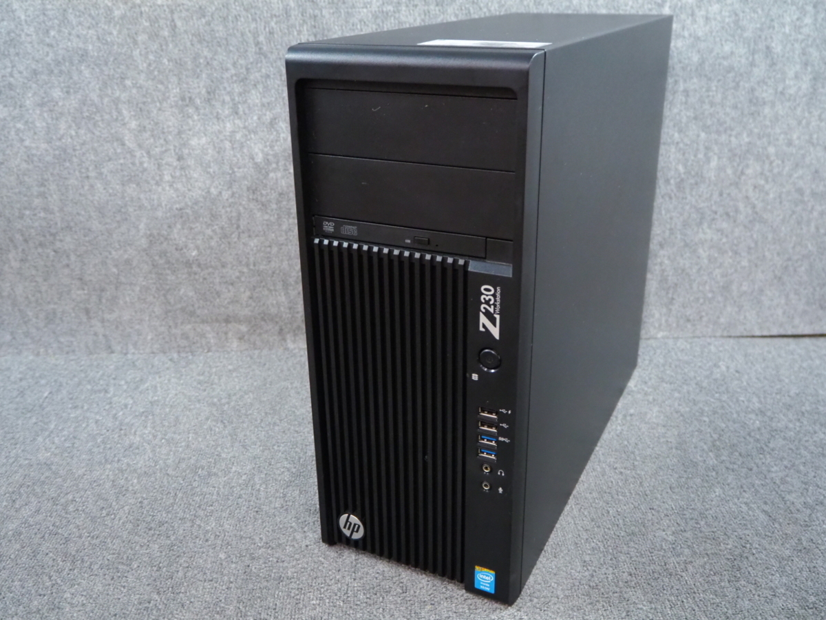 [2] ☆ 1円スタート！！ 高性能ワークステーション☆ hp workstation Z230　QC Xeon E3-1230 v3 3.30GHz/8GB/500GB/Radeon HD7570 ☆