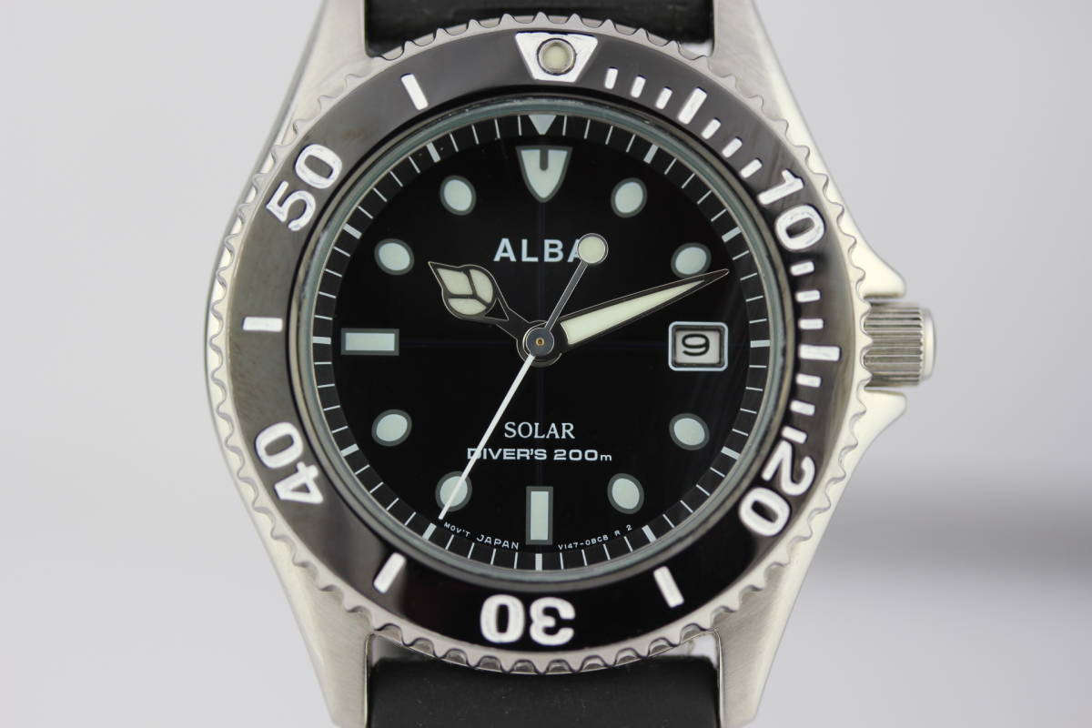 ソーラー アルバ SEIKO ALBA セイコー ダイバーズ 200m セイコーALBA 