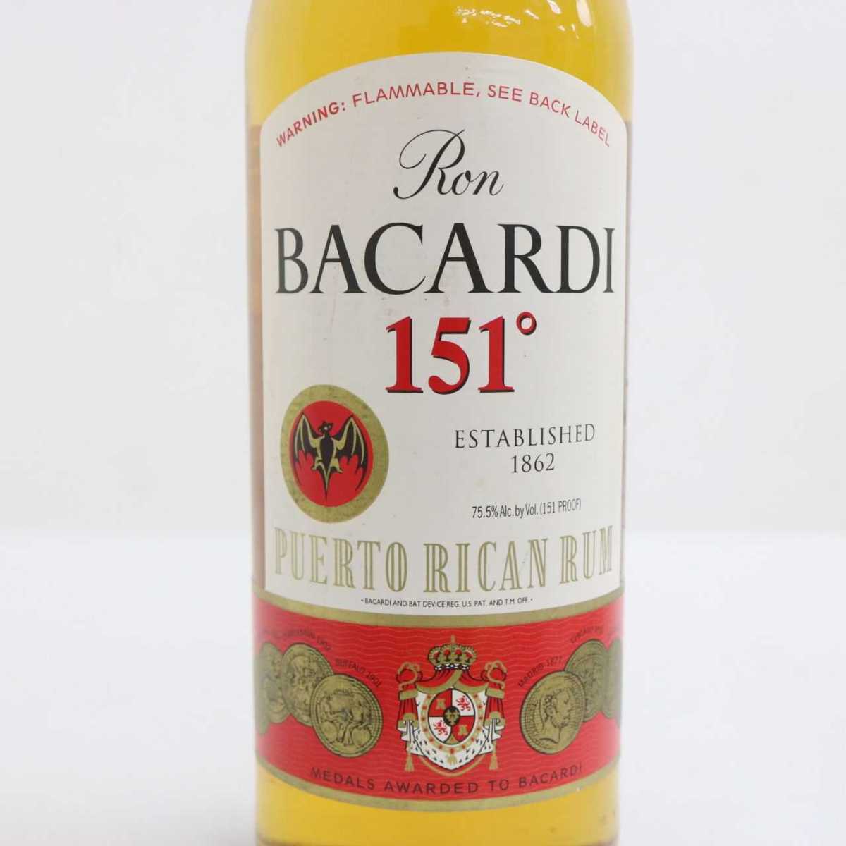 0 Bacardi 750ml バカルディ Rum (Ron 正規品 151プルーフ 75.5度