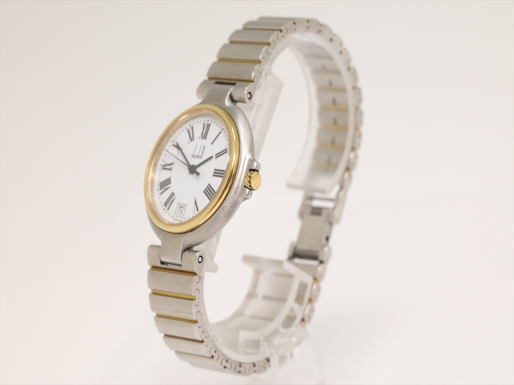 1円☆稼働◎良品◎ダンヒルミレニアム 白系文字盤 ローマン 1円☆稼働