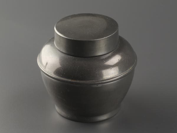 【流】煎茶道具 錫製茶入 JI236