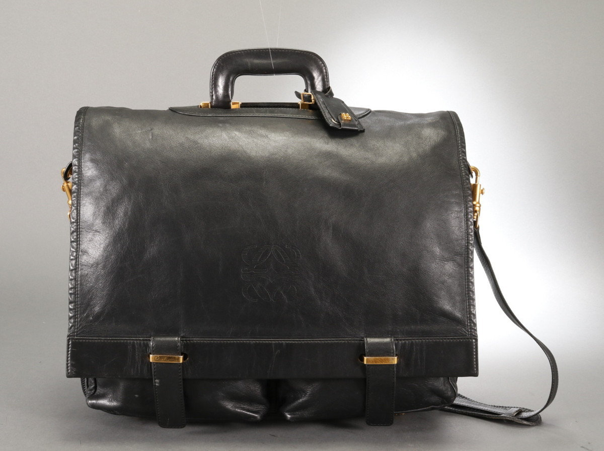 ロエベ ビジネスバッグ アナグラム LOEWE レザー ブリーフケース 