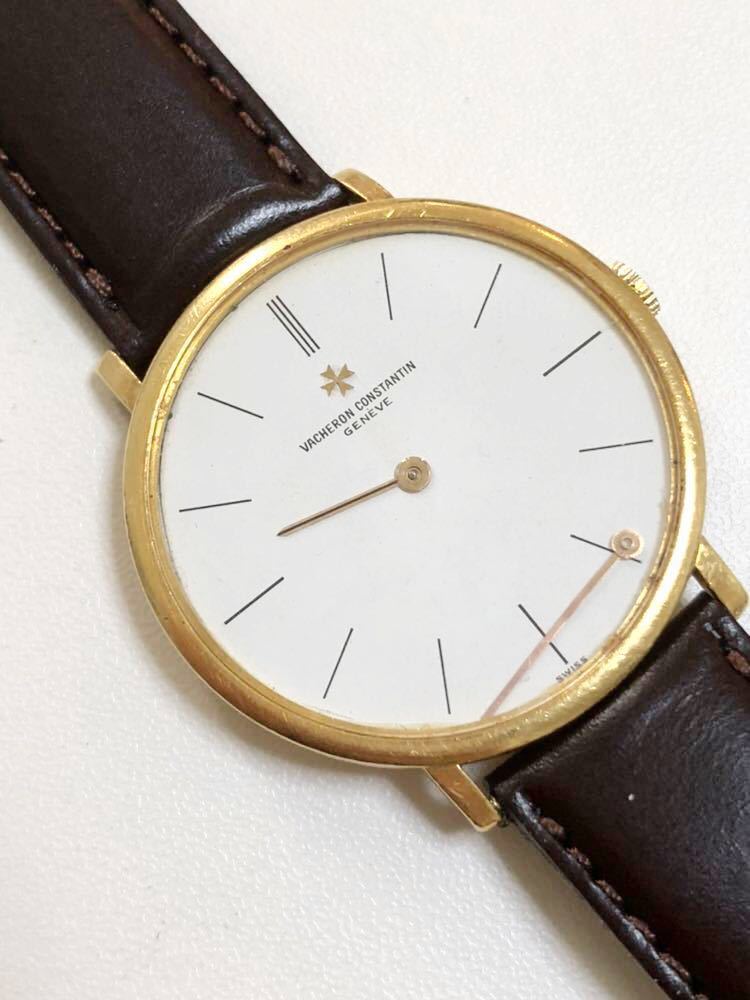 【稼動品】1円～！ジャンク★ヴァシュロンコンスタンタン VACHERON CONSTANTIN★K18 手巻き 腕時計 ラウンド Ref.33060
