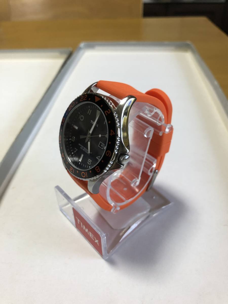 TIMEX タイメックス 腕時計 オレンジ ダイバーズ デプス 希少 Q