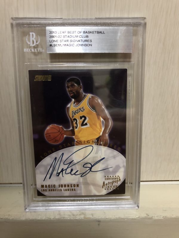 【爆買い，安い】 2001-02 Stadium Club Lone Star Signatures Magic Johnson レアオート(バスケットボール)｜売買されたオークション情報、yahooの商品情報をアーカイブ公開 - オークファン その他