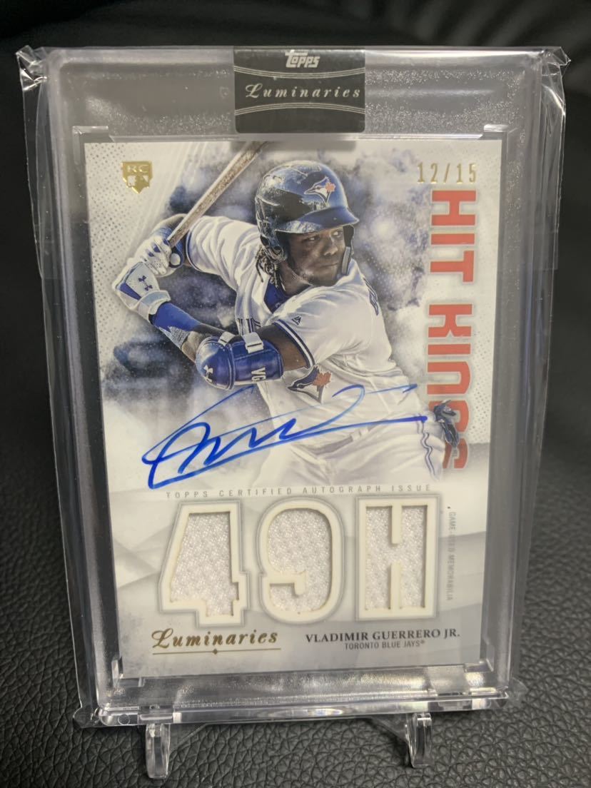  Topps 2019 luminaries Hit Kings Autograph Relics Vladimir Guerrero Jr. Toronto Blue Jays 直筆サインカード 15枚限定(Topps)｜売買されたオークション情報、yahooの商品情報をアーカイブ公開 - オークファン シングルカード