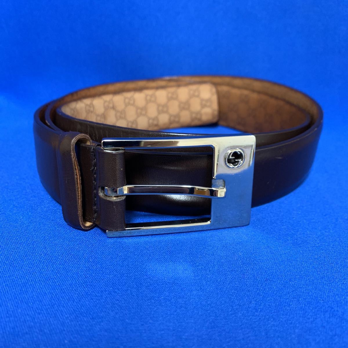 グッチ ベルト ブラウン GUCCI メンズ レザーベルト インター 
