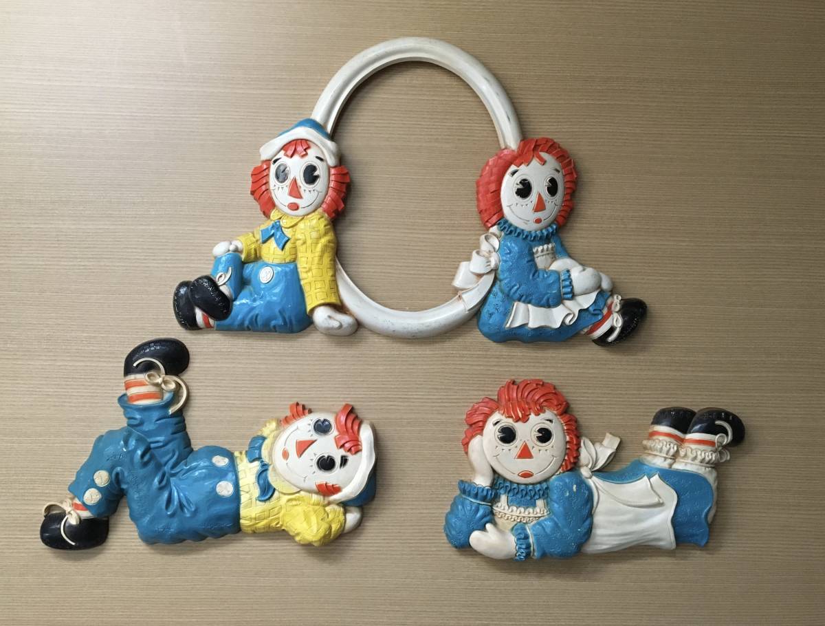 70s ラガディ アン&アンディ ビンテージ SYROCO社 OLD 1977 ウォール