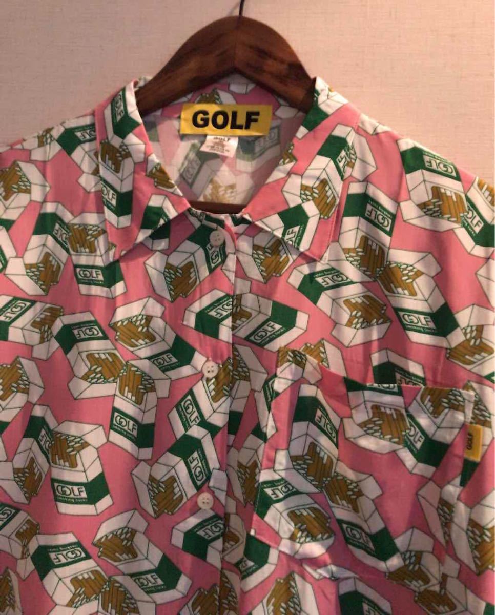 golf wang cigarette shirt golf wang cigarette button harf shirt ゴルフワン 半袖 ピンク シャツ  Mサイズ(Mサイズ)｜売買されたオークション情報、Yahoo!オークション(旧ヤフオク!) の商品情報をアーカイブ公開