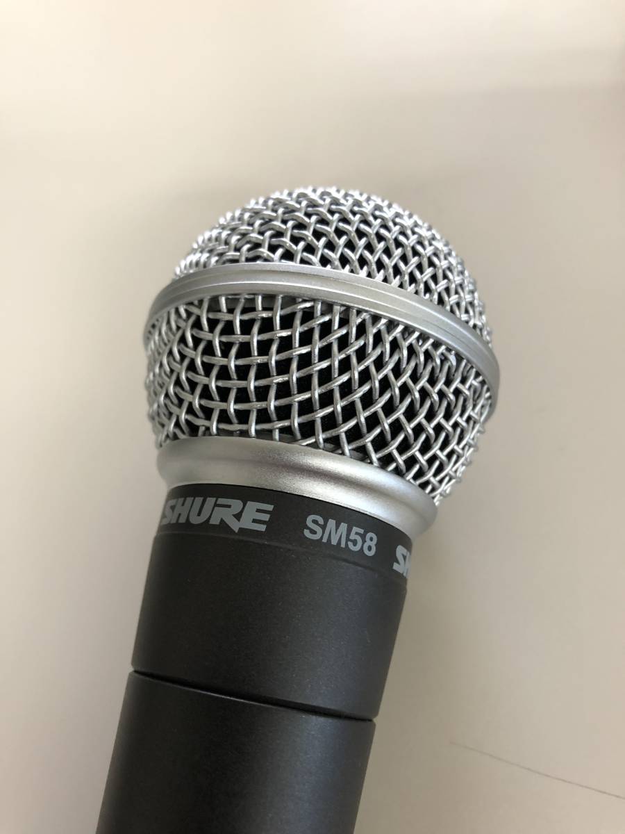 SHURE SM58 ダイナミックマイク 2本（ケース付き）【中古】