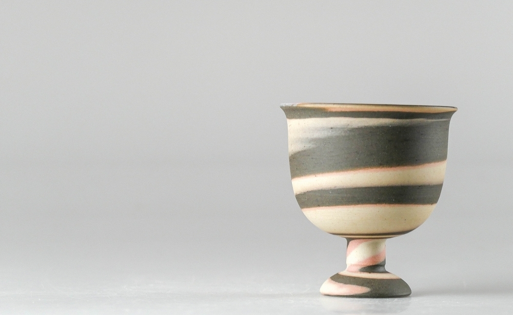 【幸】『四代徳田八十吉(順子)』造 九谷焼 リキュールグラス 共箱◆保証 酒器_7