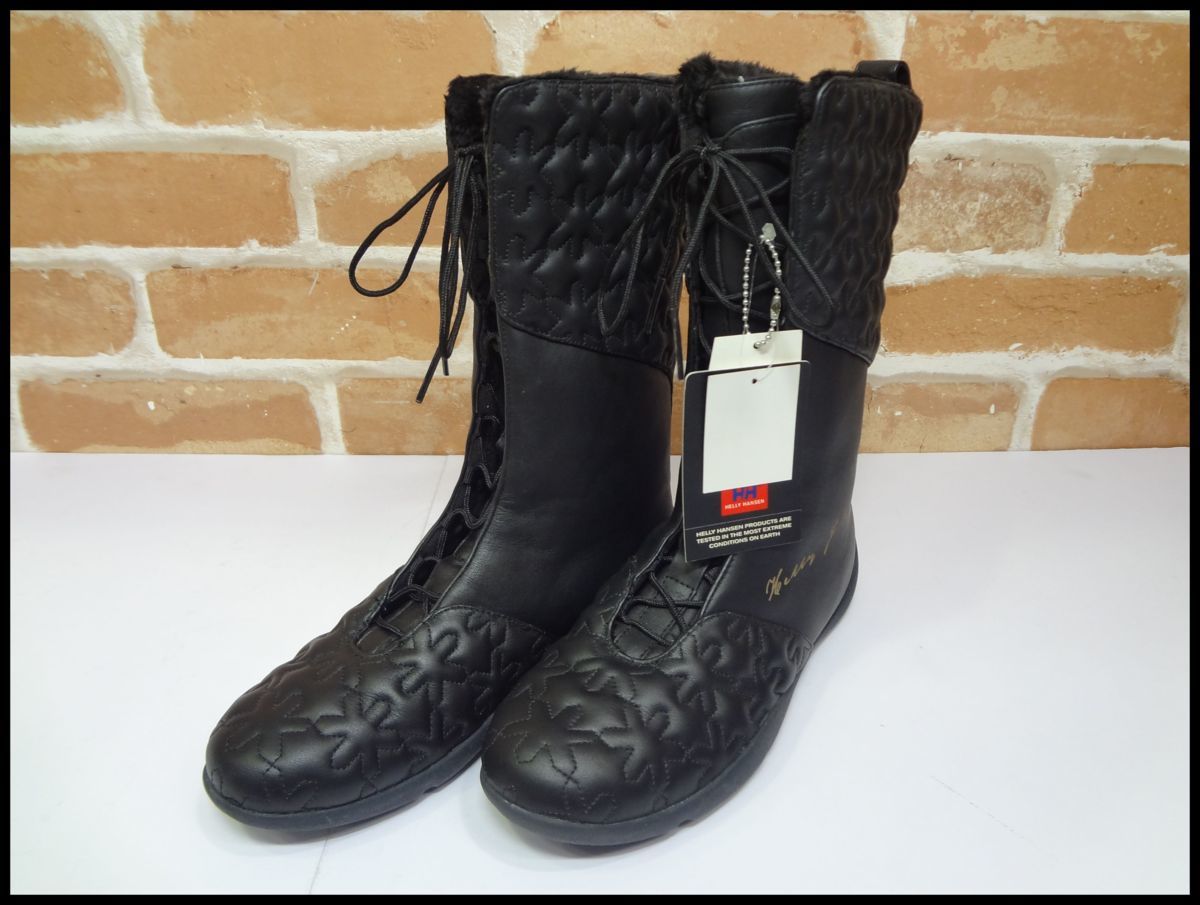  品同様 HELLY HANSEN ヘリーハンセン レディースブーツ US6 22.5cm HFW17503 本革レザー レースブーツ ブラック(女性用)｜売買されたオークション情報、yahooの商品情報をアーカイブ公開 - オークファ 女性用