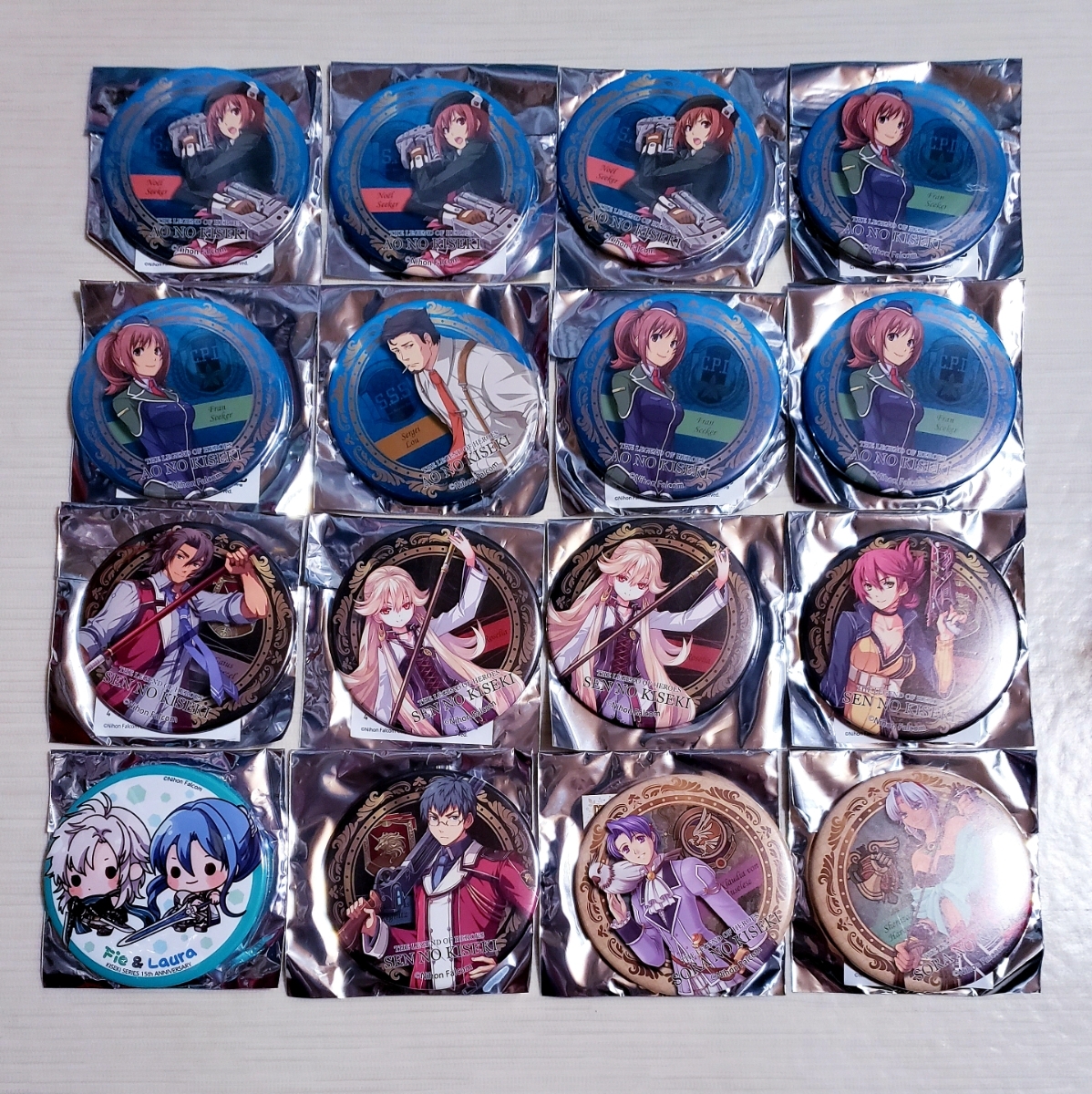  軌跡シリーズ 15周年記念 TR缶バッジ 16個まとめ売り 閃の軌跡(バッジ)｜売買されたオークション情報、yahooの商品情報をアーカイブ公開 - オークファン バッジ