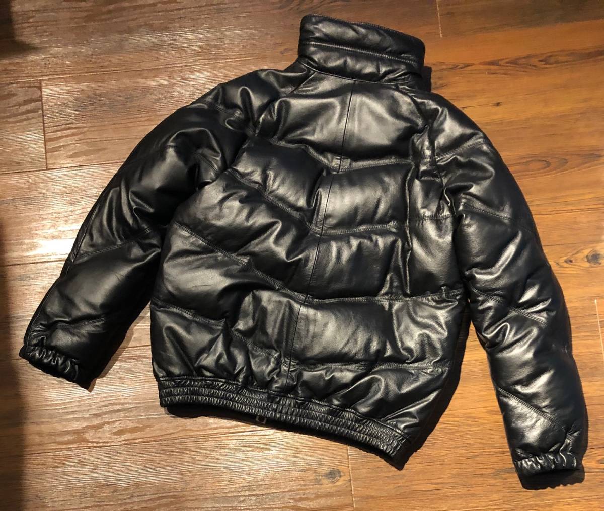 超希少 ☆ A BATHING APE カウ レザー ダウンジャケット アベイシング 