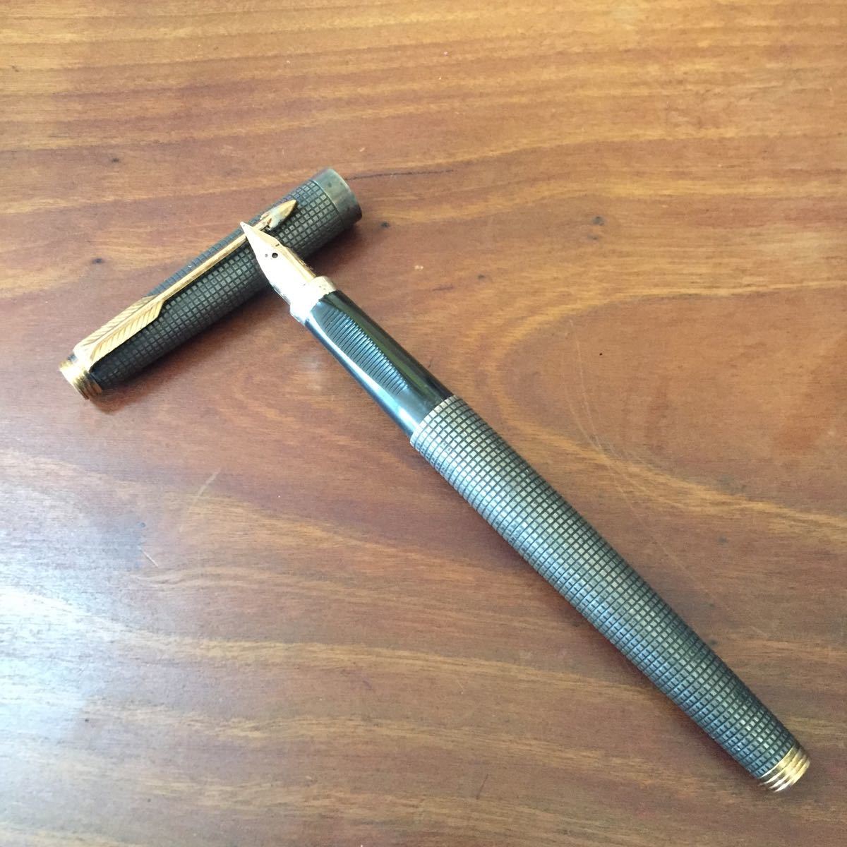 古い万年筆 PARKER パーカー スターリングシルバー ビンテージ★ペン 筆記用具 事務