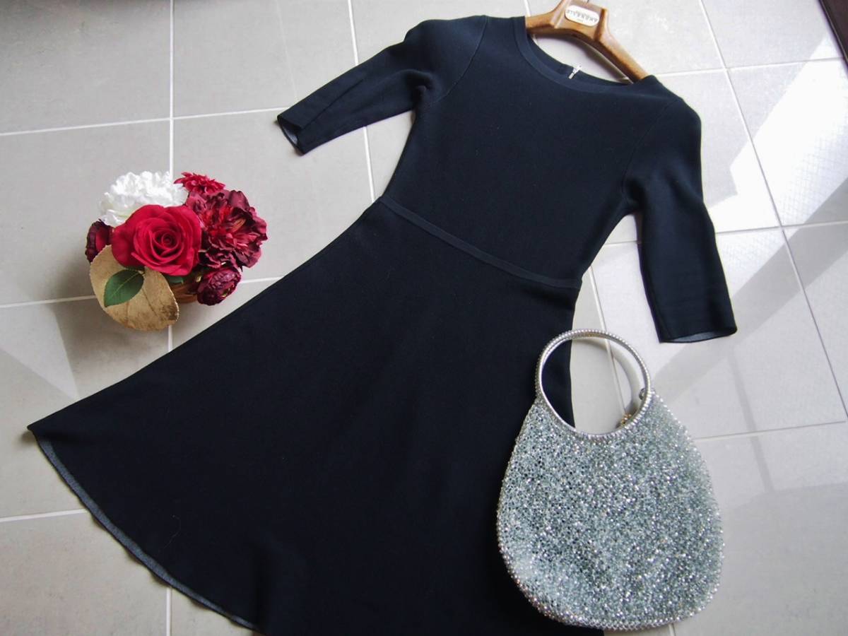ドレステリア 体のラインがきれいに見える黒のシンプルワンピース 長袖 ニット ３６ ７号 ｓサイズ ワンピース 売買されたオークション情報 Yahooの商品情報をアーカイブ公開 オークファン Aucfan Com