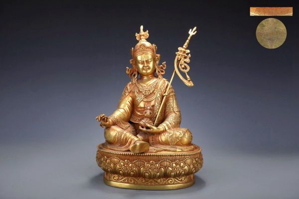 人気，豊富な 芸 中国骨董品 唐物 明代古美術 大明永樂年施 古銅製 塗金 蓮花生大師佛像 佛教 仏教美術 古董品 收藏品 蔵出 擺件 精(その他)｜売買されたオークション情報、yahooの商品情報をアーカイブ公 その他