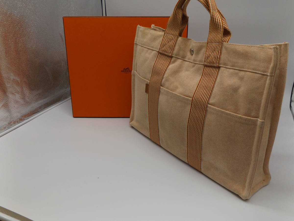 超美品 定価7.9万 エルメス ニューフールトゥMM トートバッグ ハンド