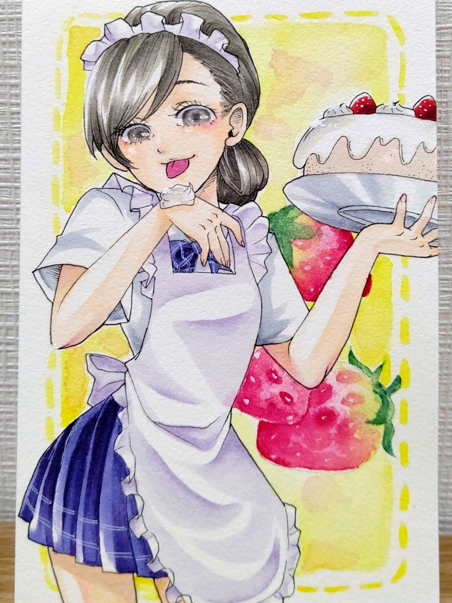 手描きイラスト オリジナル 高校生バイト 原画 手描きイラスト 売買されたオークション情報 Yahooの商品情報をアーカイブ公開 オークファン Aucfan Com