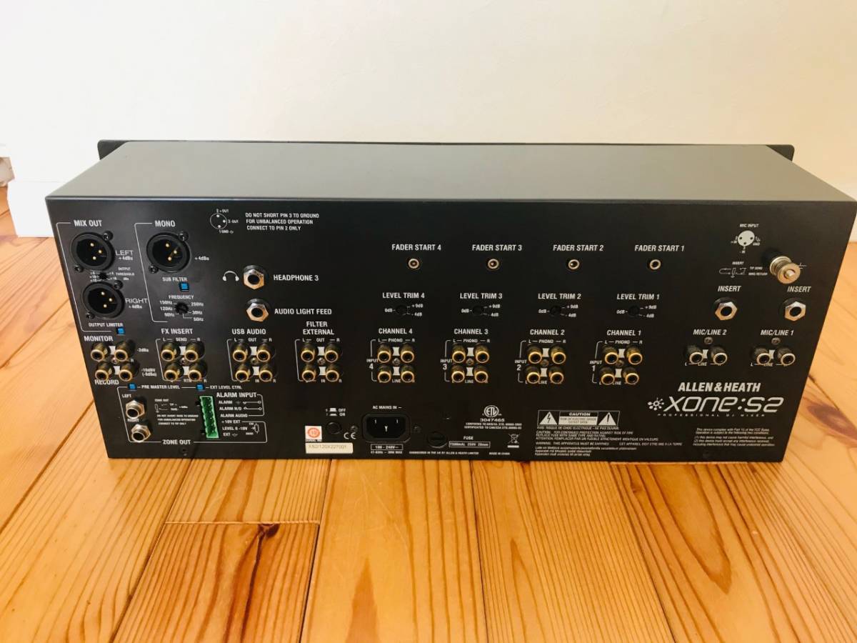 ALLEN&HEATH XONE:S2 DJミキサー/プリアンプとして DJミキサー S2 XONE