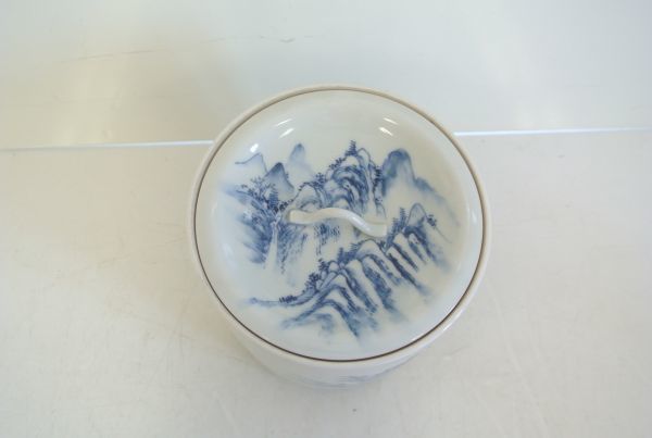 水指 - 京焼 : イ863 共箱』茶道具 メルカリ 京峰造』『染付金襴