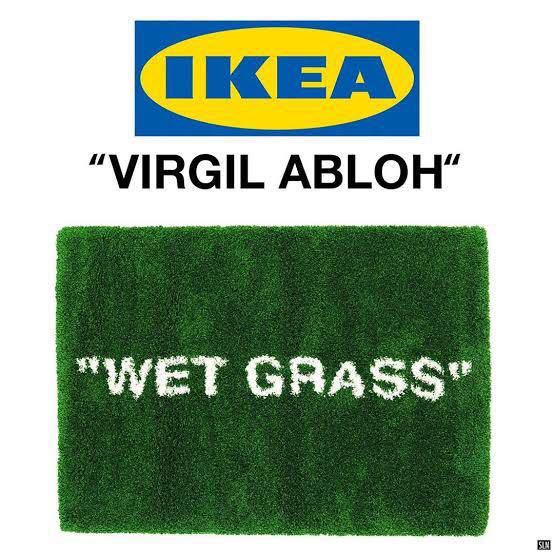 IKEA virgil Abloh MARKERAD マルケラッド WET GLASS ラグマット