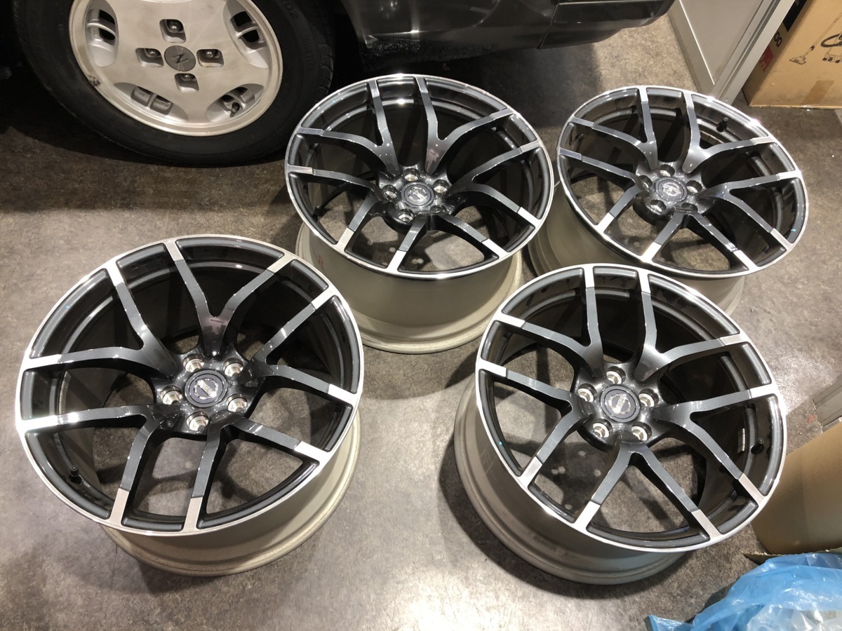 ◎フェアレディZ Z34ニスモ 鍛造 純正アルミホイール 19x10.5J+23 19x9.5J+