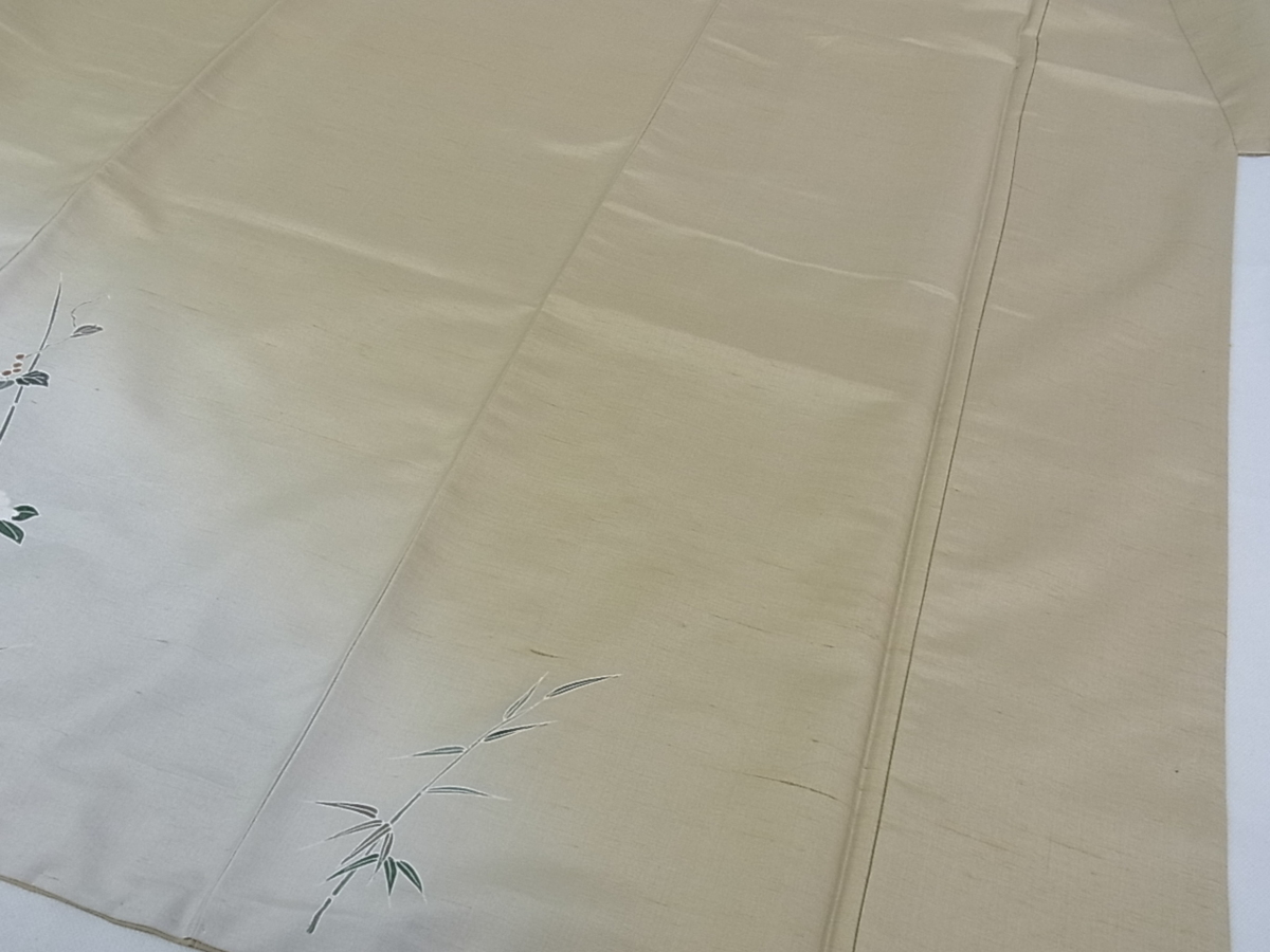 訪問着 正絹 暈し染め 着物屋こころ□訪問着 螺鈿 吉祥草花文 金銀彩