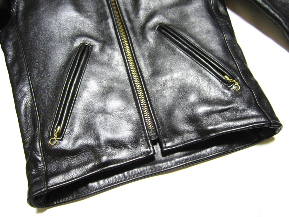 超美品 VANSON MODEL A バンソン シングル ライダース ジャケット 36 